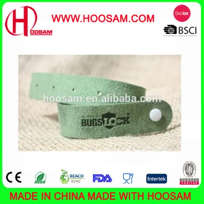 Popular microfiber natural essential oil anti mosquito repellent bracelet