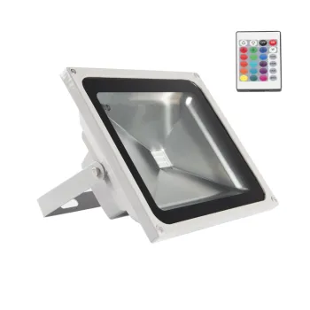 IP65 DMX 512 Waterproof Outdoor LED Flood Light - 50W Solar and Grid-Powered Spot Light for Gardens and Landscapes