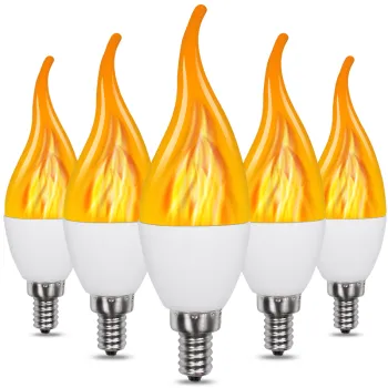 SHENPU E14 LED Flicker Flame Courtyard Bulb 1500K 2W AC 85-265V