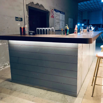 Customized RAWEN ICFZD Special-Shaped Stainless Steel Cocktail Bar Station Design and Production for Sale
