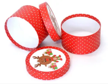 Custom Round Paper Gift Christmas Package Box