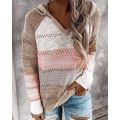 Womens Long Sleeve Knit Sweater Zip