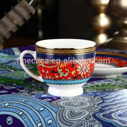 100CC Luxury Fine Bone China Chinese Porcelain Red Cup of Grand Banquet
