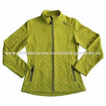 Fleece Jacket with Dobby Towel Fabric, Comfortable and Wind-proof