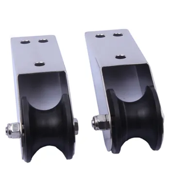 2 Pieces Stainlee Steel Yacht Bow Roller 6" Marine Boat Kayak Anchor Roller Boat Accessories Marine