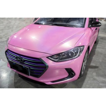 Vinilo de automóvil rosa láser holográfico láser brillante