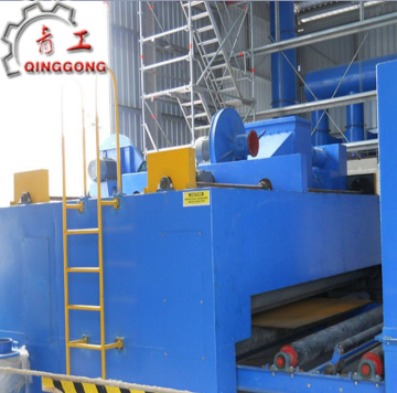 Through type shot blasting machine