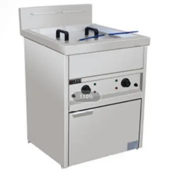 Commercial 2 Tank Stainless Steel French Fries Machine with 2 Baskets