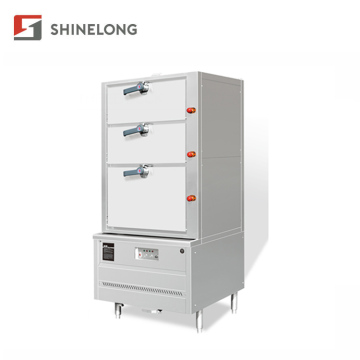 Restaurant Stainless Steel Commercial Three Deck Gas Rice Steamer