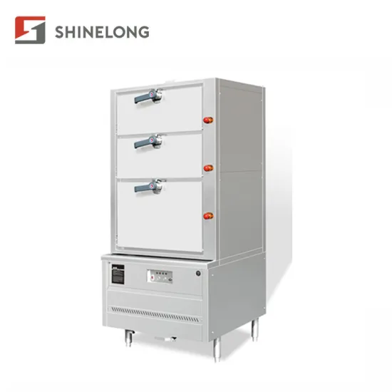 Restaurant Stainless Steel Commercial Three Deck Gas Rice Steamer