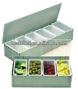 stainless steel and plastic Luxe condiment holder