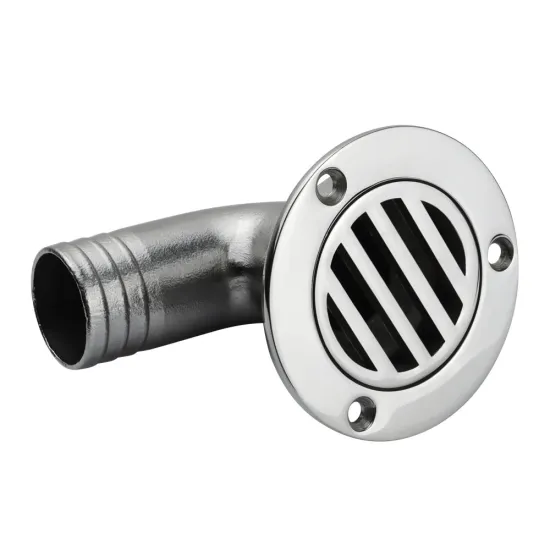 90 Degree Deck Drain Fittings Deck Scupper 316 Stainless Steel Deck Drain End Adapter Plumbing Fittings
