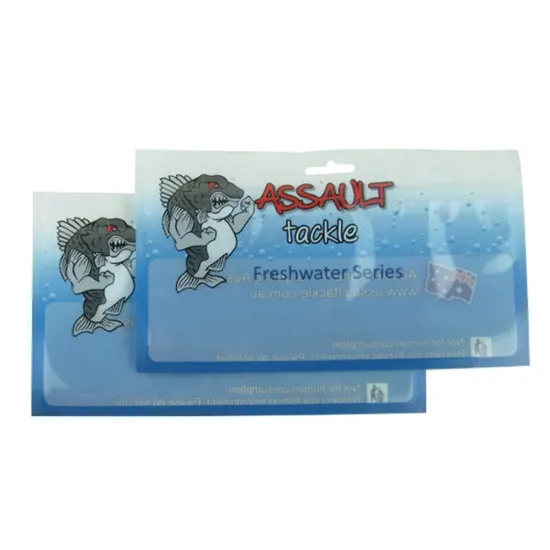 Wholesale top quality smell proof custom printing zipper top fish bait packaging fishing soft plastic lures bags