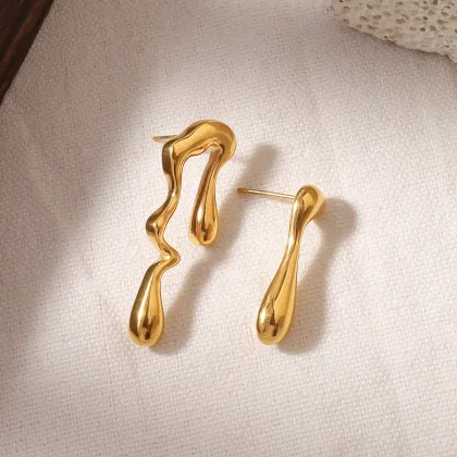 Stainless Stee Irregular Fashion All-match Geometric Earring