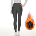 Leggings ecuestres de mujeres de silicona gris