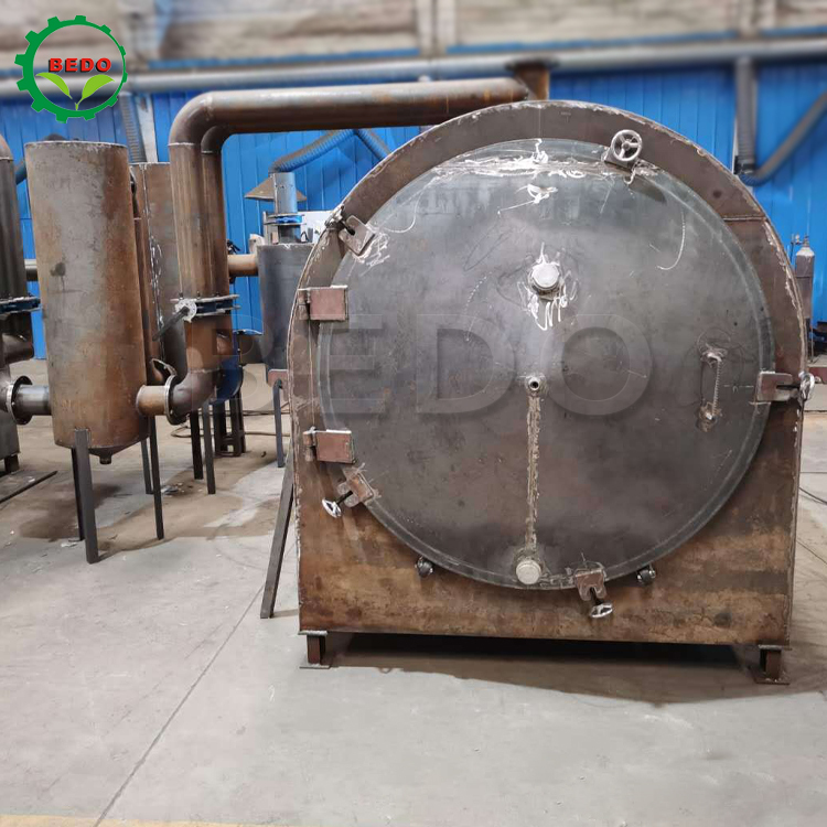 Carbon Fibre Biomass Horizontal Carbonization Furnace for Smokeless Wood Charcoal Production - Price