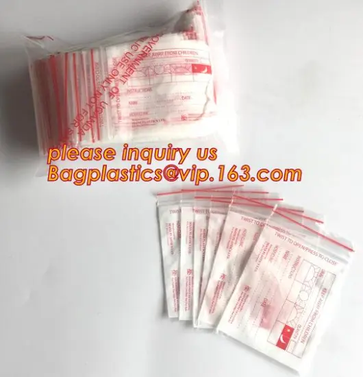 Hospital Medicine Transparent Zip Lock Plastic Pill Bags, pill zip lock bag ziplock bag for medicine, Small ziplock bags