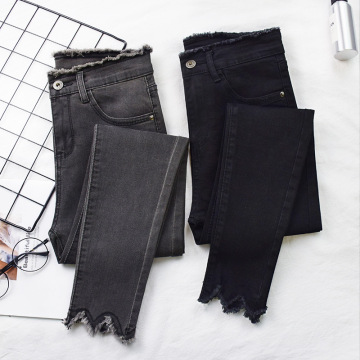 Spring and Autumn New High Waist Denim Pencil Jeans for Women