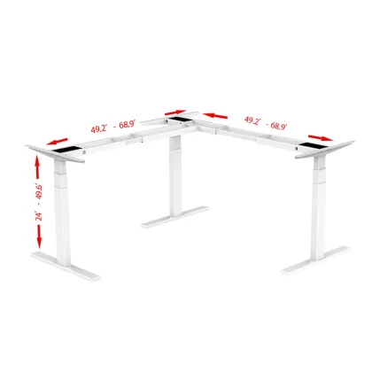 Custom Tall Corner Computer Sit Stand Height Desk