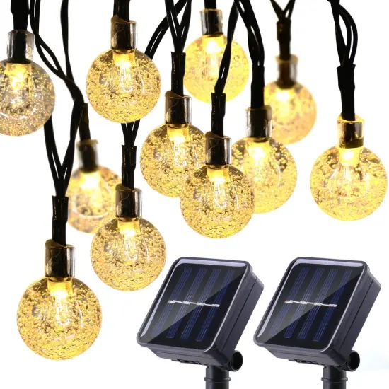 Grape Shaped Bubble Solar String Lights 20ft 30LED Fairy Lights
