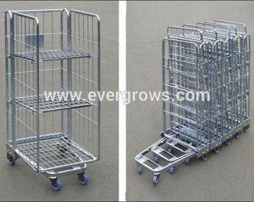 Foldable Mobile Security Reinforced Steel Roll Container