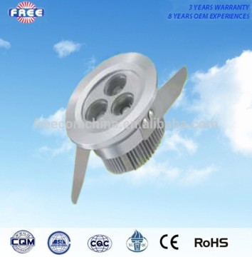 3w LED ceiling light fixture aluminum alloy round affordable,used for shopping mall,supermarket,hotel,high-grade household
