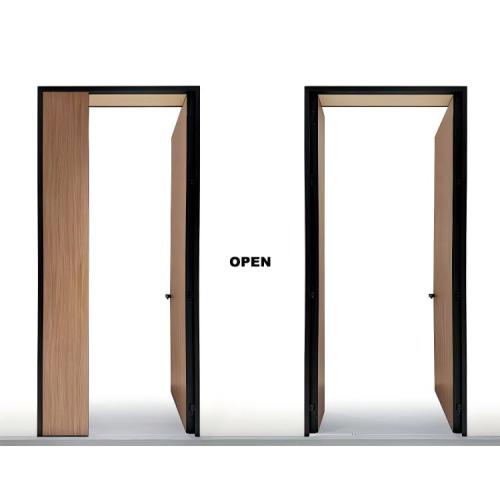 Porta de laje sólida com moldura de alumínio e fechadura secreta