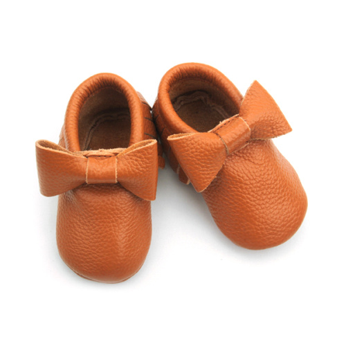 leather moccasins Wholesales Leather Baby Girl Shoes Moccasins Manufactory