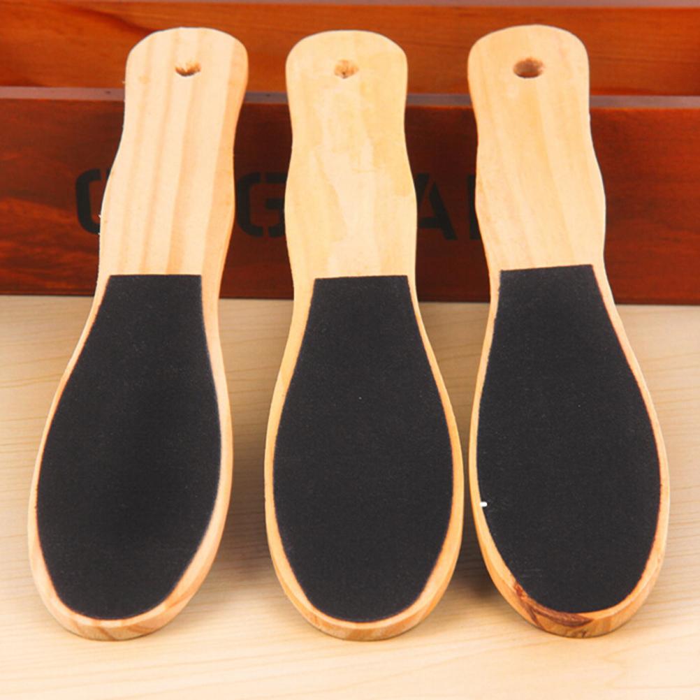 Files Double Sided Foot File Callus Remover for Feet Wooden Pedicure Grater to Smooth Hard Coarse Dry Tough Skin