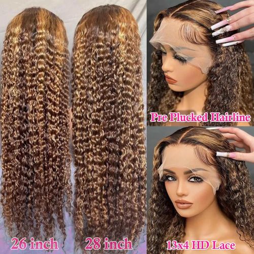 Highlight Lace Front Wigs 4/27 Deep Wave