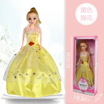 Affordable 32cm Plastic Princess Wedding Dolls Set: 8 Styles for Girls