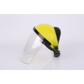 Yellow helmet PVC protective face shield