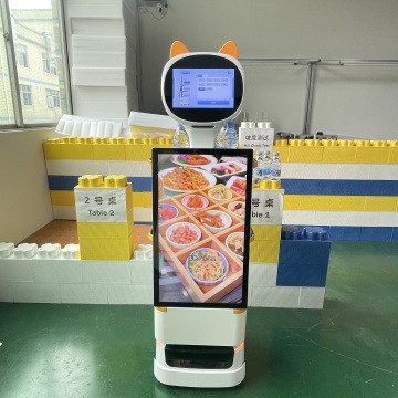 Commercial Robot Shop: 27-32 Inch LCD Advertising Display for Supermarkets and Shopping Malls