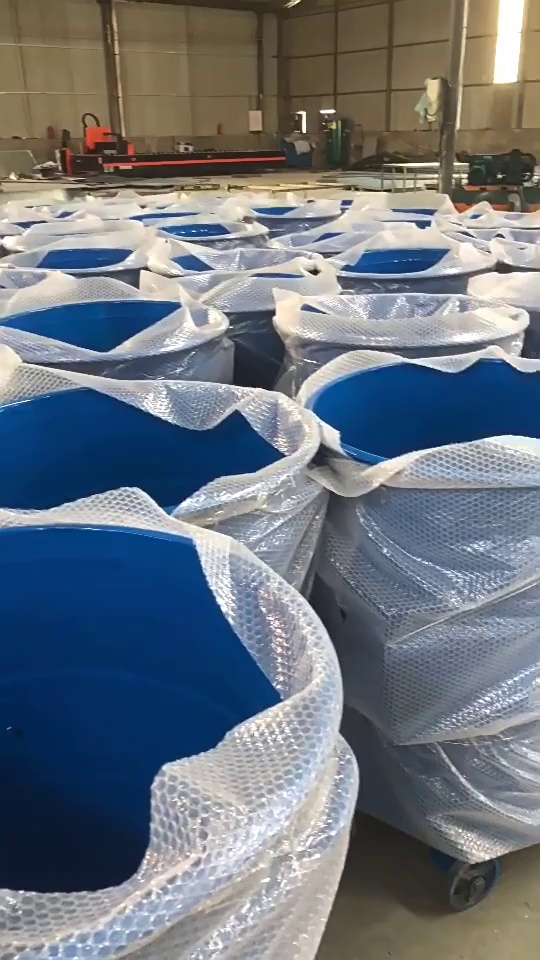 Customized Metal Trash Can 360L Round Iron Outdoor Municipal Waste Bin