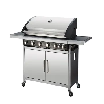 Professional Cooking Utensils Grill Stainless Steel Heavy Double Layer Lid Gas Grill Barbeque Grill