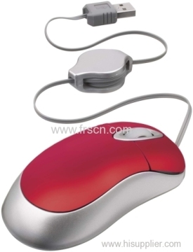 Ms-477 3d Mini Size Retractable Wired Cable Mouse 