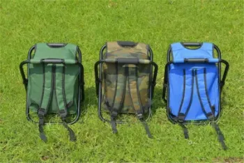 Portable Casual PVC Oxford Cloth Metal Fishing Hiking Backpack Folding Camping Chair