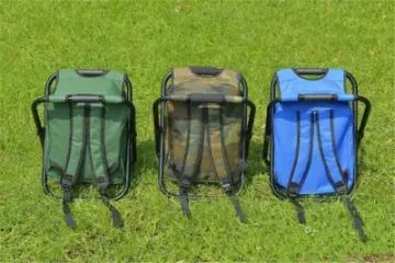Portable Casual PVC Oxford Cloth Metal Fishing Hiking Backpack Folding Camping Chair