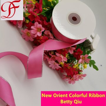 Wholesale 25mm Gold/Silver Edge Satin Ribbon with Best Prices