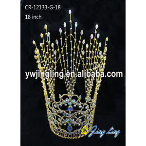 Wholesale Rhinestone Gold Pageant Crowns