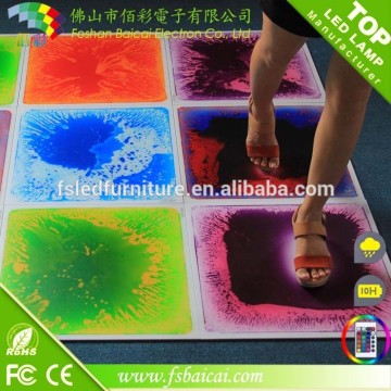 Hot-sale remote control color mirror starlit 3 d led dance floor/led dance floor