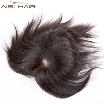 Aisi Hair Full Best Quality Replacement Indian Human Hair Men Toupee Cheap Female Toupee Hairpiece