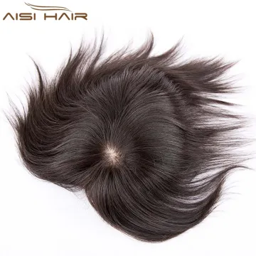 Aisi Hair Full Best Quality Replacement Indian Human Hair Men Toupee Cheap Female Toupee Hairpiece