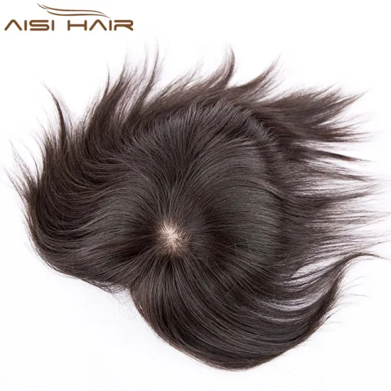 Aisi Hair Full Best Quality Replacement Indian Human Hair Men Toupee Cheap Female Toupee Hairpiece