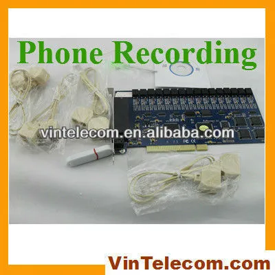 16ch PCI Telephone recording system for PBX