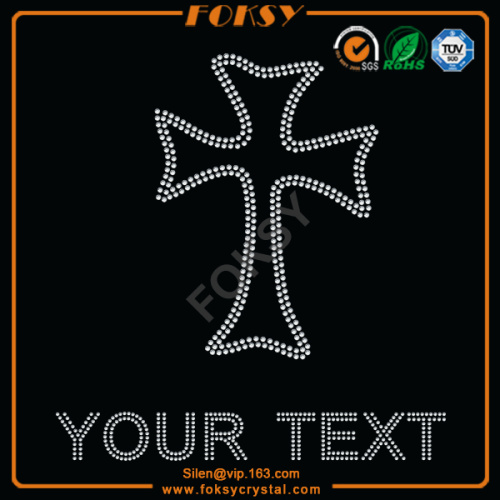 Cross Your Text iron on rhinestone transfers