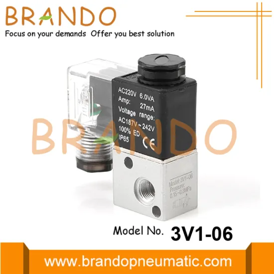 3V1-06 1/8'' 3 Way Air Solenoid Valve 12V