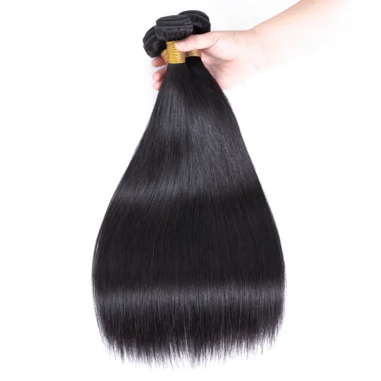 Raw Mink Brazilian Human Hair Bundles With Lace Frontal Closure Cheap Grade 10A Virgin Cuticle Aligned Human Hair Extension