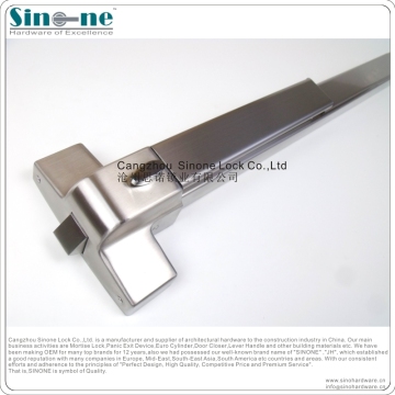 SINONE fire-proof panic exit push bar for fire door/exterior double door panic bar