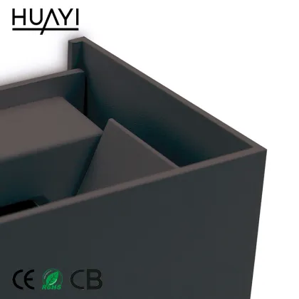 HUAYI Retro Indoor Modern Adjustable Black Cube IP65 Wall LED Lights For Home